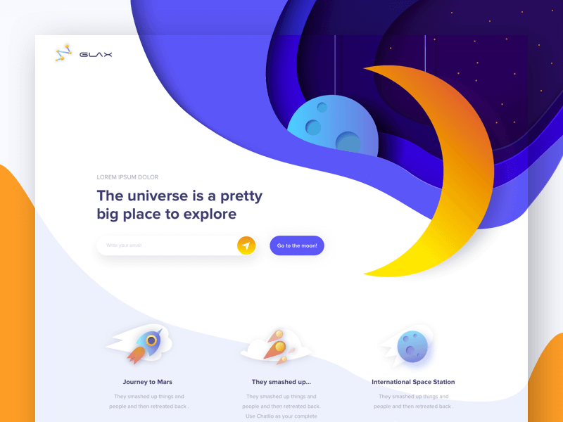 fluid website design shapes