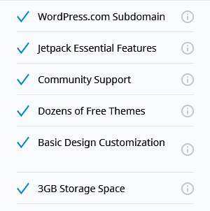 wordpress.com free plan
